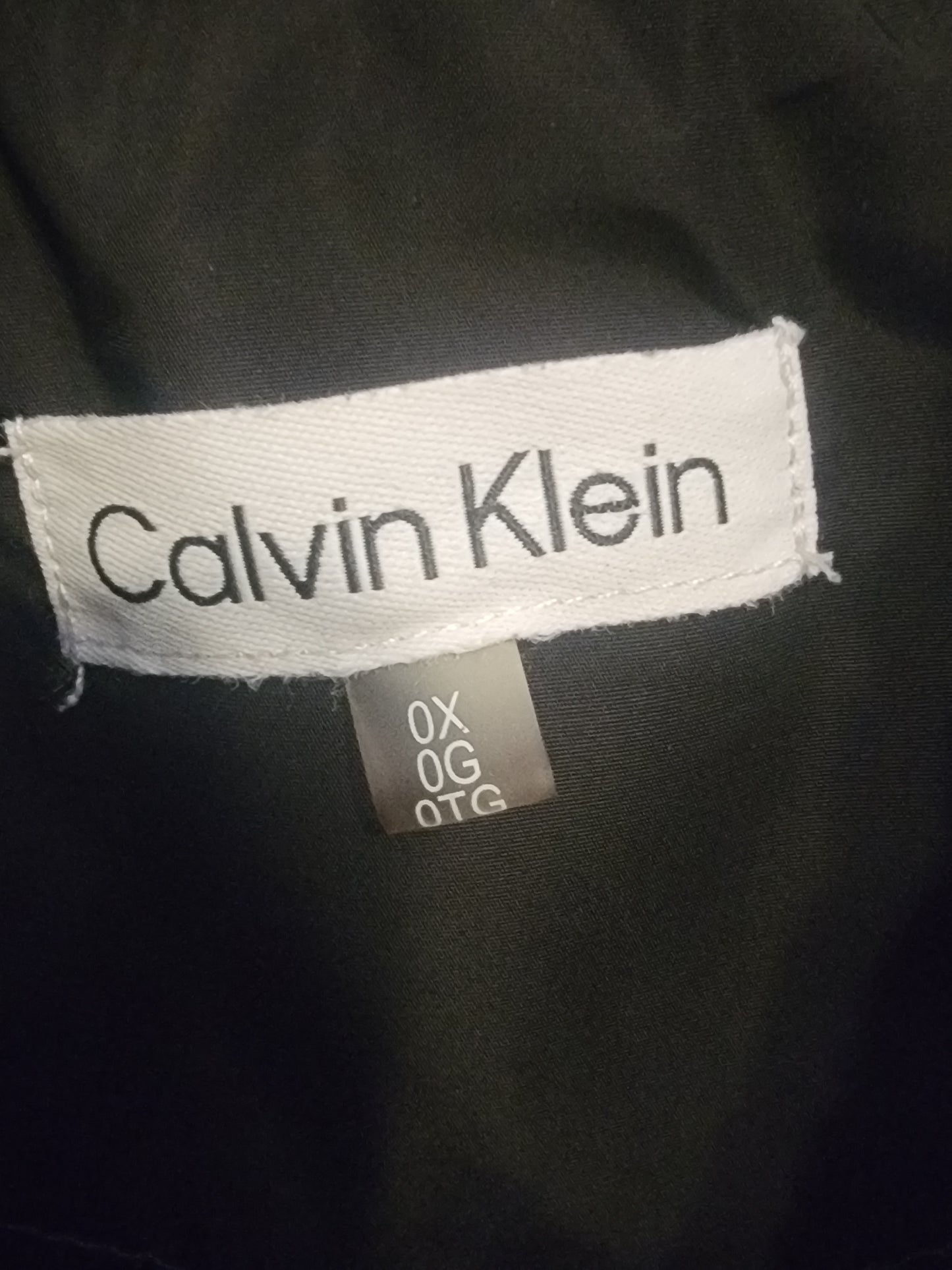 Calvin Klein Black Quilted Zip‑Front Vest with Fleece Trim — Size 0X