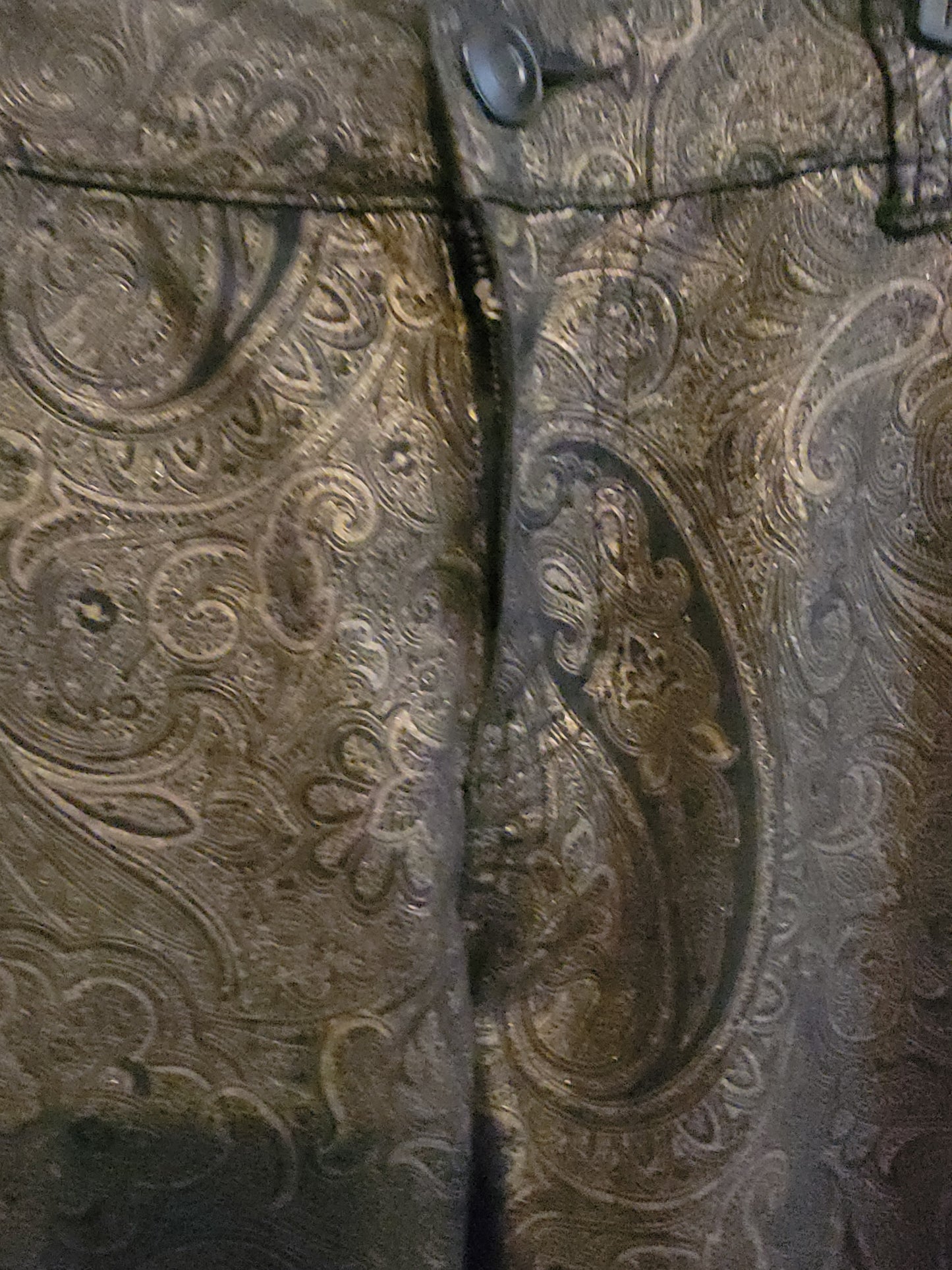 Forever 21+ Black & Gold Paisley Print Pants —Size 12