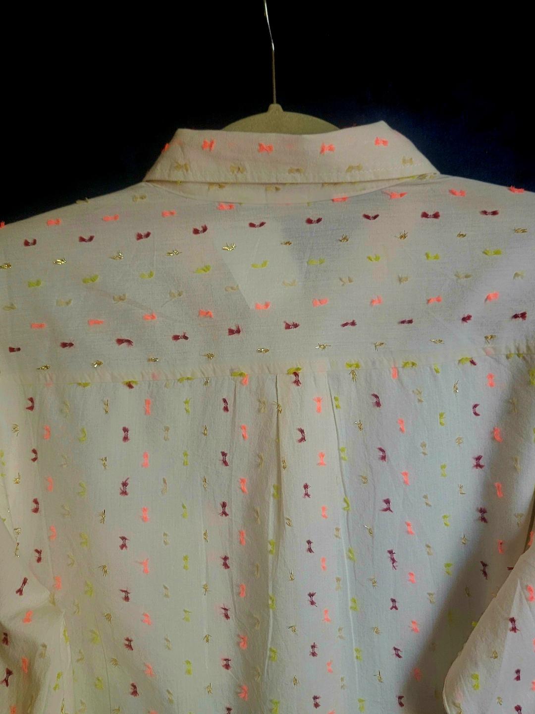 Gap Multicolor Woven Button-Up Shirt – White, Size XL | Pre-Owned by REnewd
