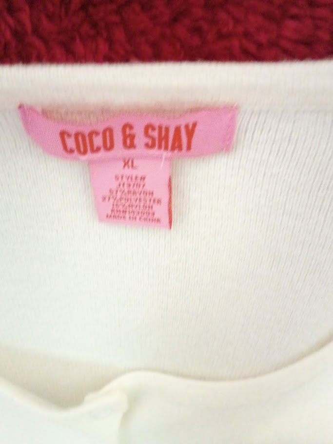 White Button‑Front Long Sleeve Cardigan – COCO & SHAY (XL)