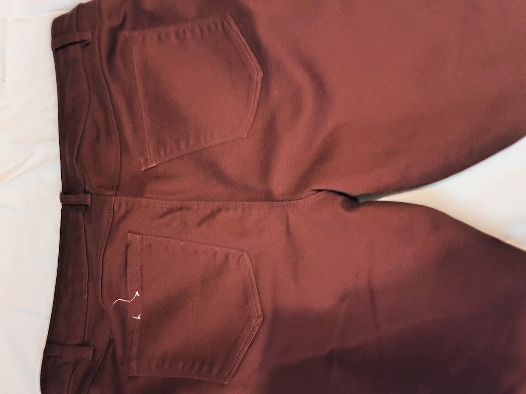 d.jeans Burgundy Slim-Fit Pants — Size 16