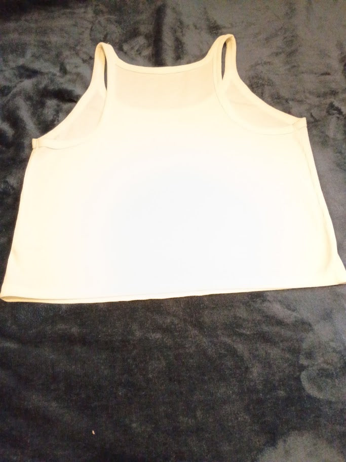 Wild Fable White Ribbed Tank Top – Size XXL