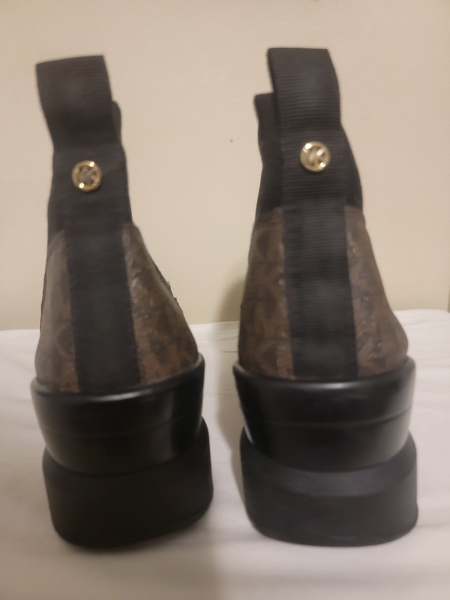 Michael Kors Skyler Wedge Sneaker Booties – Black, Size 7.5–8 | Pre‑Owned by REnewd