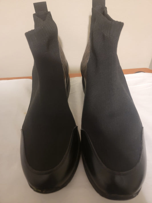 Michael Kors Skyler Wedge Sneaker Booties – Black, Size 7.5–8 | Pre‑Owned by REnewd