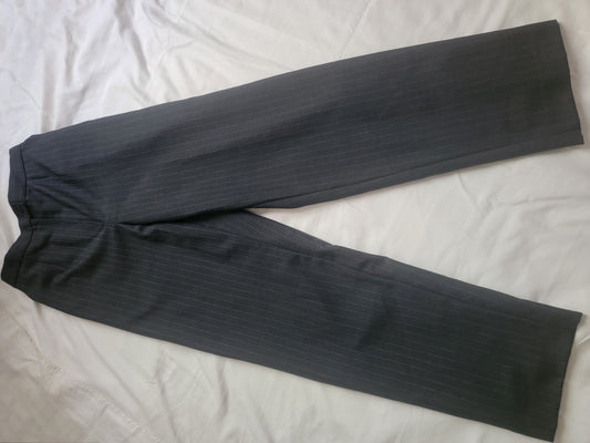 Charcoal Gray Pinstriped Dress Pants – Size 12 | Pre-Owned by REnewd