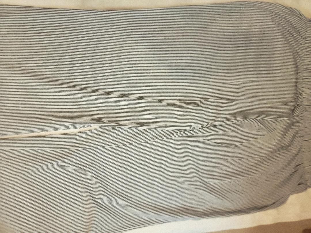 Grey-Blue Striped Wide-Leg Lounge Pants – Size XL | Pre-Owned by REnewd