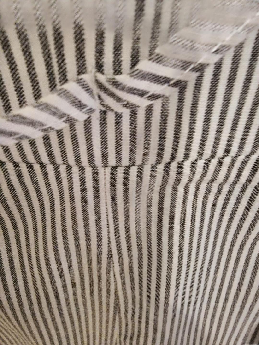Grey-Blue Striped Wide-Leg Lounge Pants – Size XL | Pre-Owned by REnewd