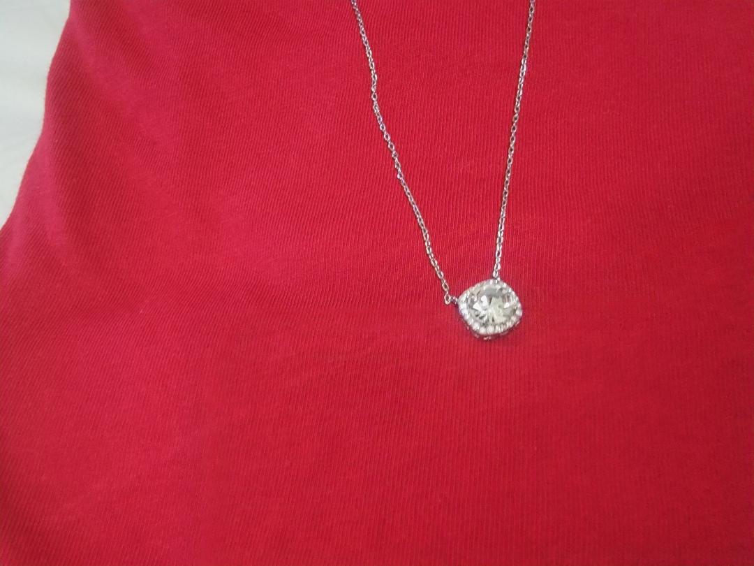Devon Rose Crystal Halo Cushion-Cut Stud Earring & 18" Necklace Set | Pre-Owned by REnewd